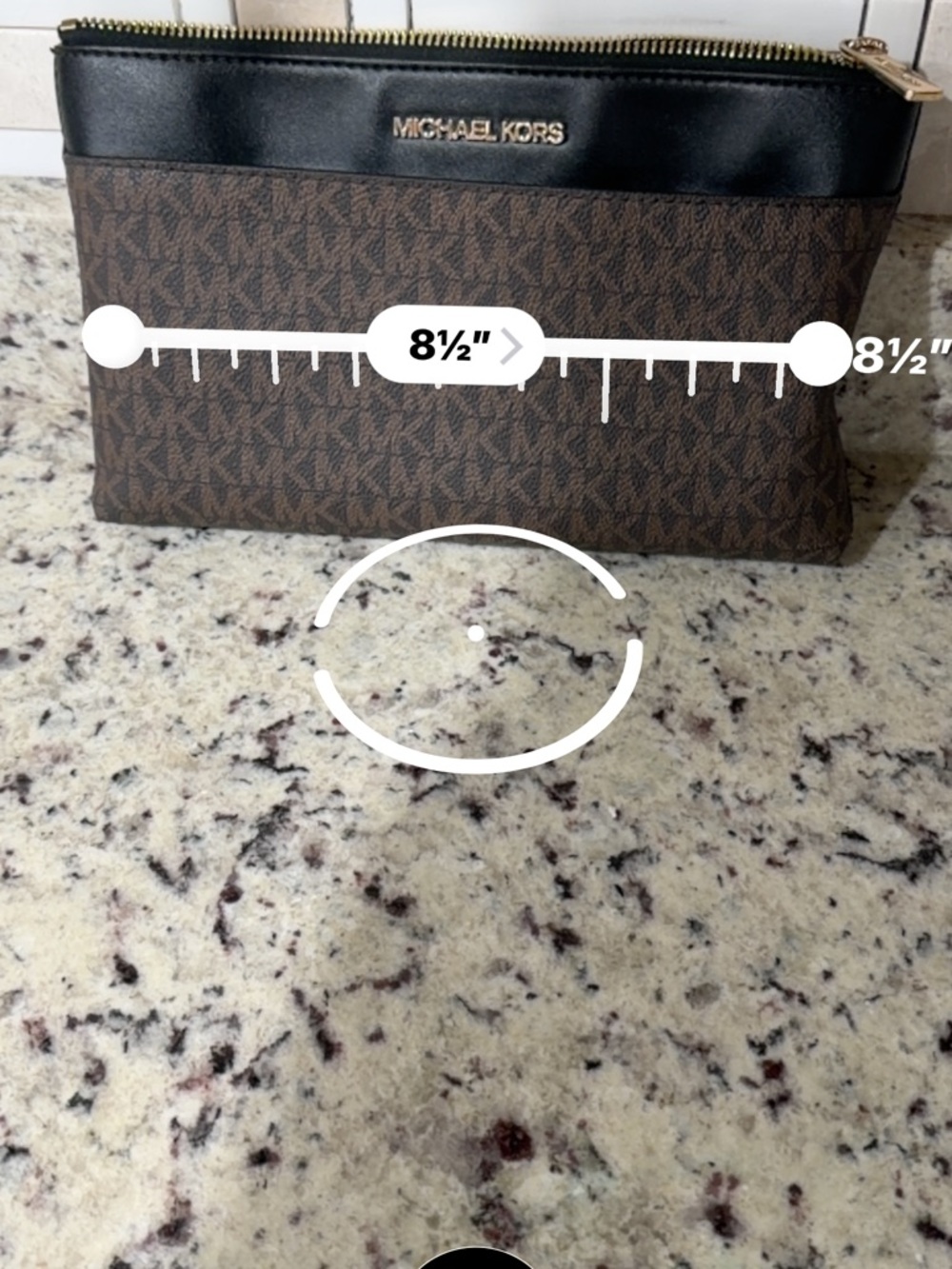 MICHAEL KORS Brown and Black Logo Toiletry Pouch - Picture 5 of 7